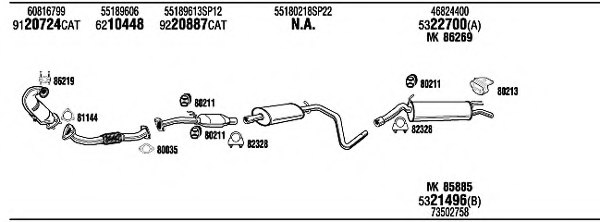 WALKER FIH16057AB Exhaust System
